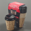 Customized Colors Disposable Single Coffee Paper Cup with Heat-Shrink Wrap