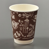 Custom Logo Size All 4/8/12 Oz Double Wall Paper Takeaway Coffee Cup