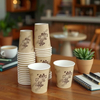 12 Oz Disposable Single Paper Coffee Cups Disposable Tea Cups
