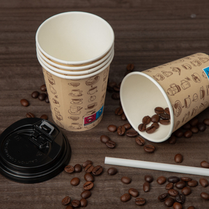 8oz Single-Wall Paper Cup with Customized Logo for Hot/Hold Drink