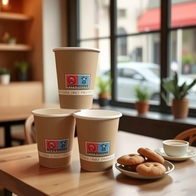 6oz Disposable Kraft Food Use Paper Cup