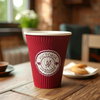 Double Paper Walls Disposable Coffee Cup Custom Logo Multi-Color