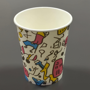 8oz Customized Logo Tea Coffee Take Away Drink Single Paper Cup