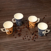 Coffee Paper Cup with Handle Single Wall Disposable with Plastic Lid 