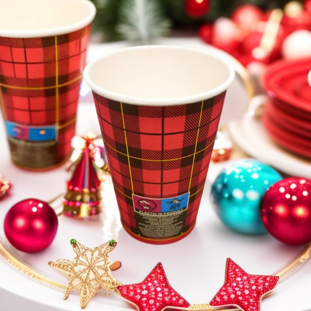 Disposable Customized Printed Coffee Paper Cup with Lids