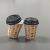 Customized Colors Disposable Single Coffee Paper Cup with Heat-Shrink Wrap