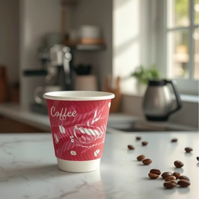 Customized Logo Cold/Hot Drink Paper Coffee Cup with Lid