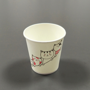 Disposable Paper Cup 6oz Single Wall Coffee Cup with PP PS Lids
