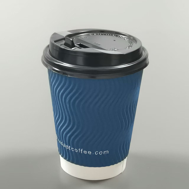 Hot/Cold Coffee 12oz Ripple Wall Disposable Coffee Paper Cup