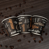 Printed Logo Single Wall Cold Drink Paper Cups with PS Lid