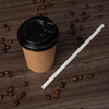 Printed Logo Single Wall Cold Drink Paper Cups with PS Lid