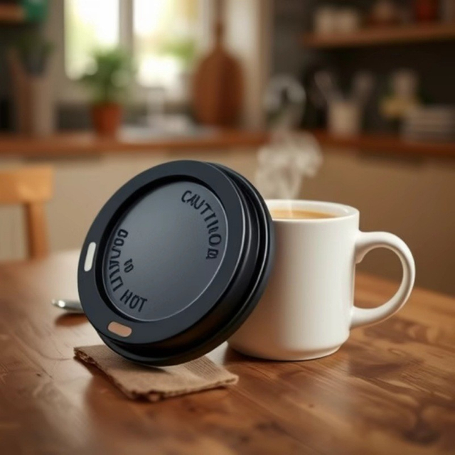 Eco-Friendly Paper Coffee Cup Lids Disposable Plastic Cup Bowl Lid Cover