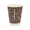 Disposable Custom Logo Ripple Wall Paper Coffee Cup Hot Paper Cup