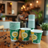 Wholesale 9 Oz Disposable Single Paper Coffee Cup with Lid